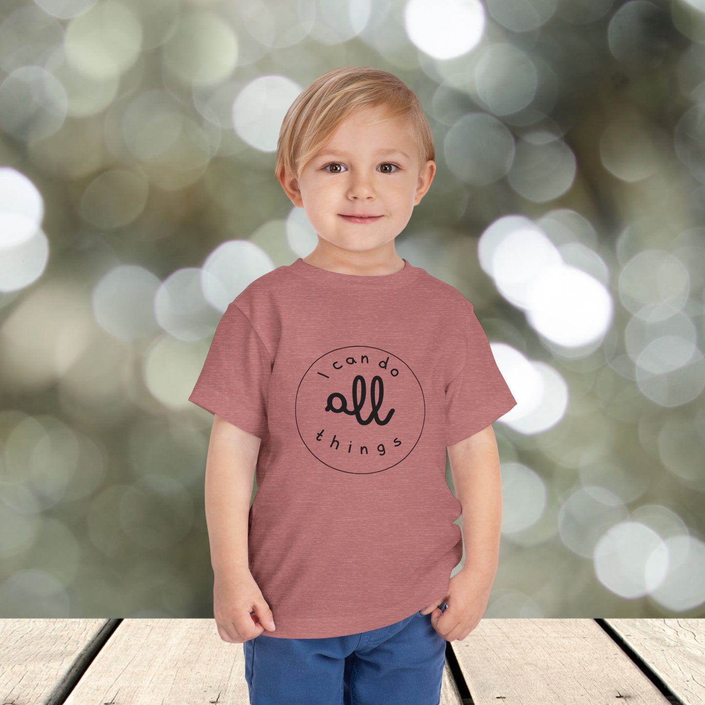 Toddler Short Sleeve Tee " I can do all things"