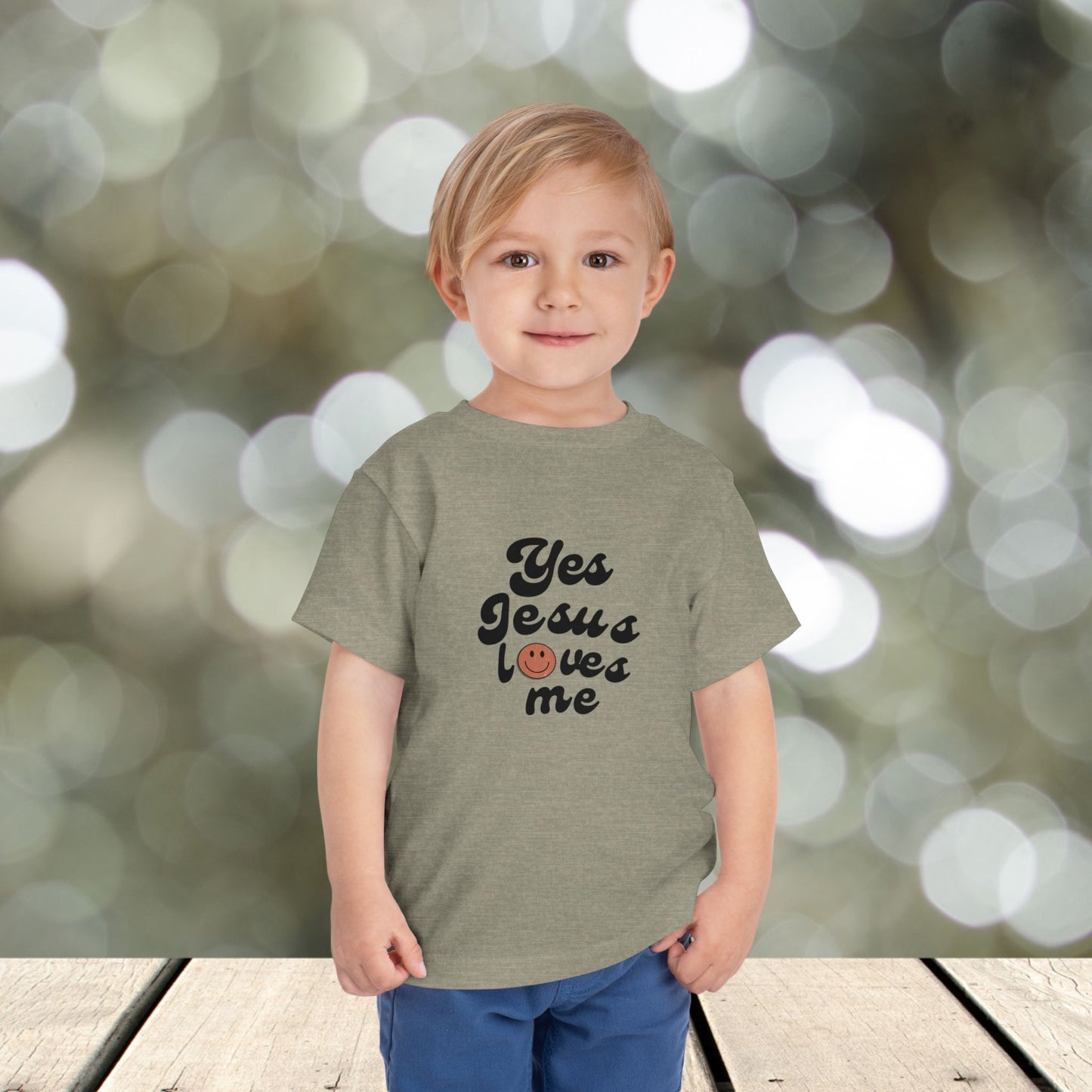 Toddler Short Sleeve Tee " Jesus Loves Me "
