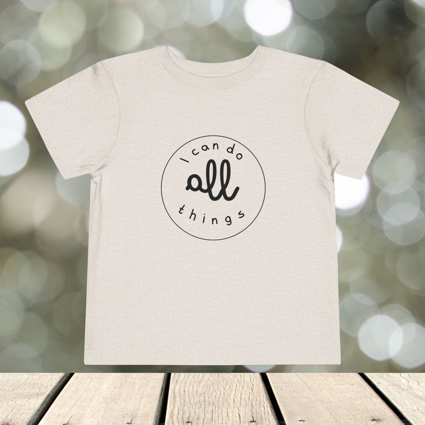 Toddler Short Sleeve Tee " I can do all things"