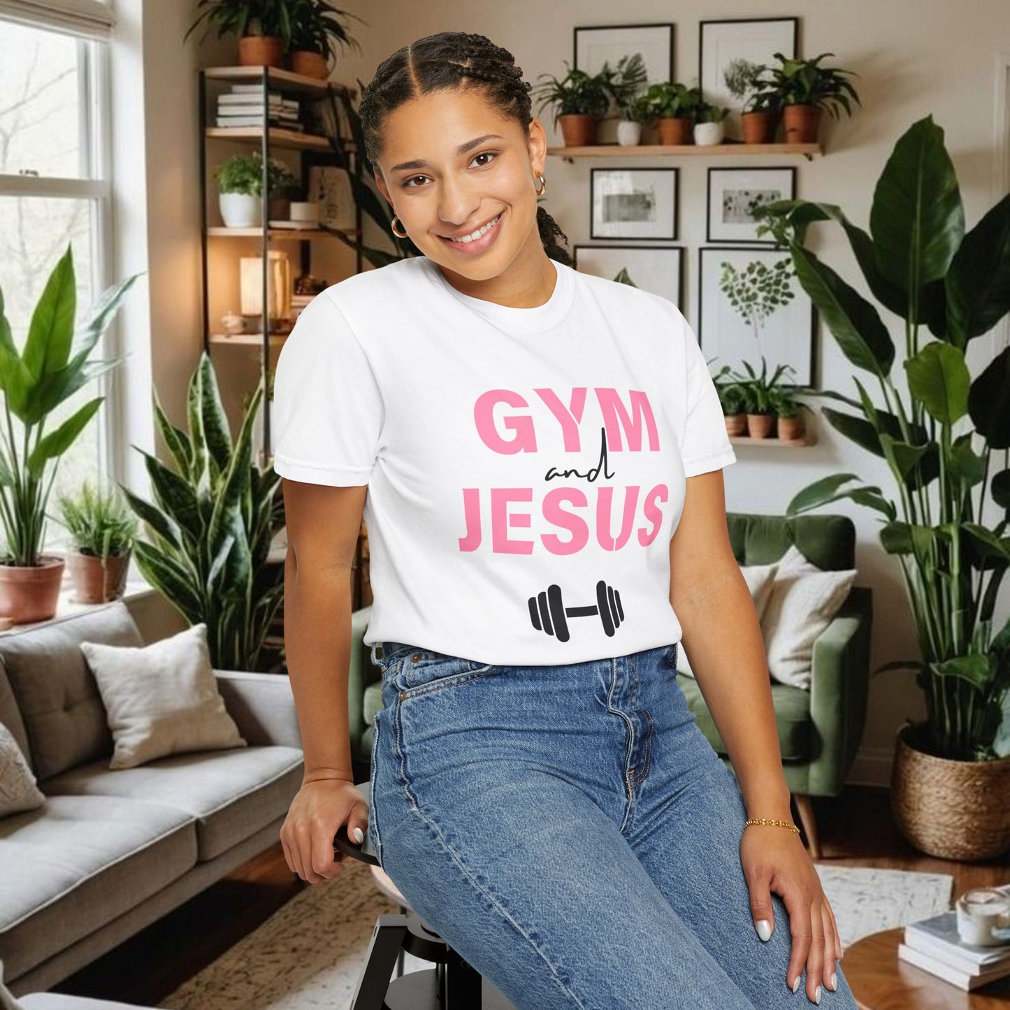 Workout Gym and Jesus Unisex T-Shirt