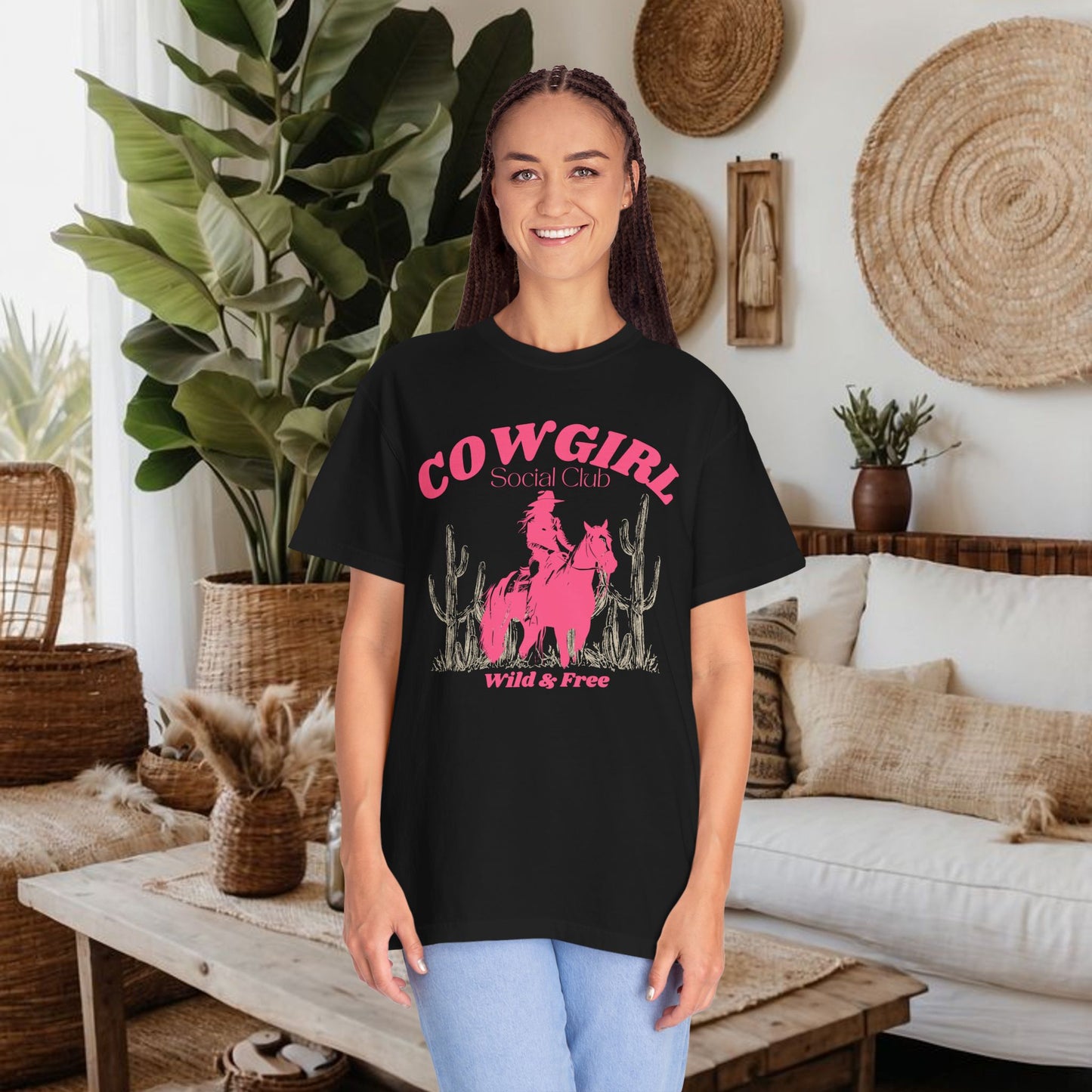 Pink Cowgirl T-shirt - Comfy Comfort Colors
