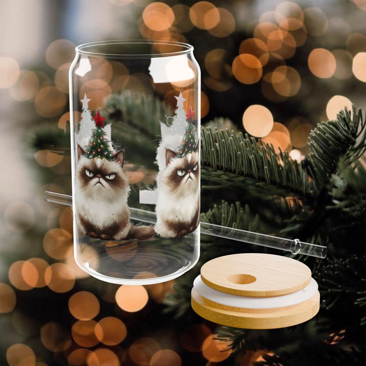 Angry Cat Glass