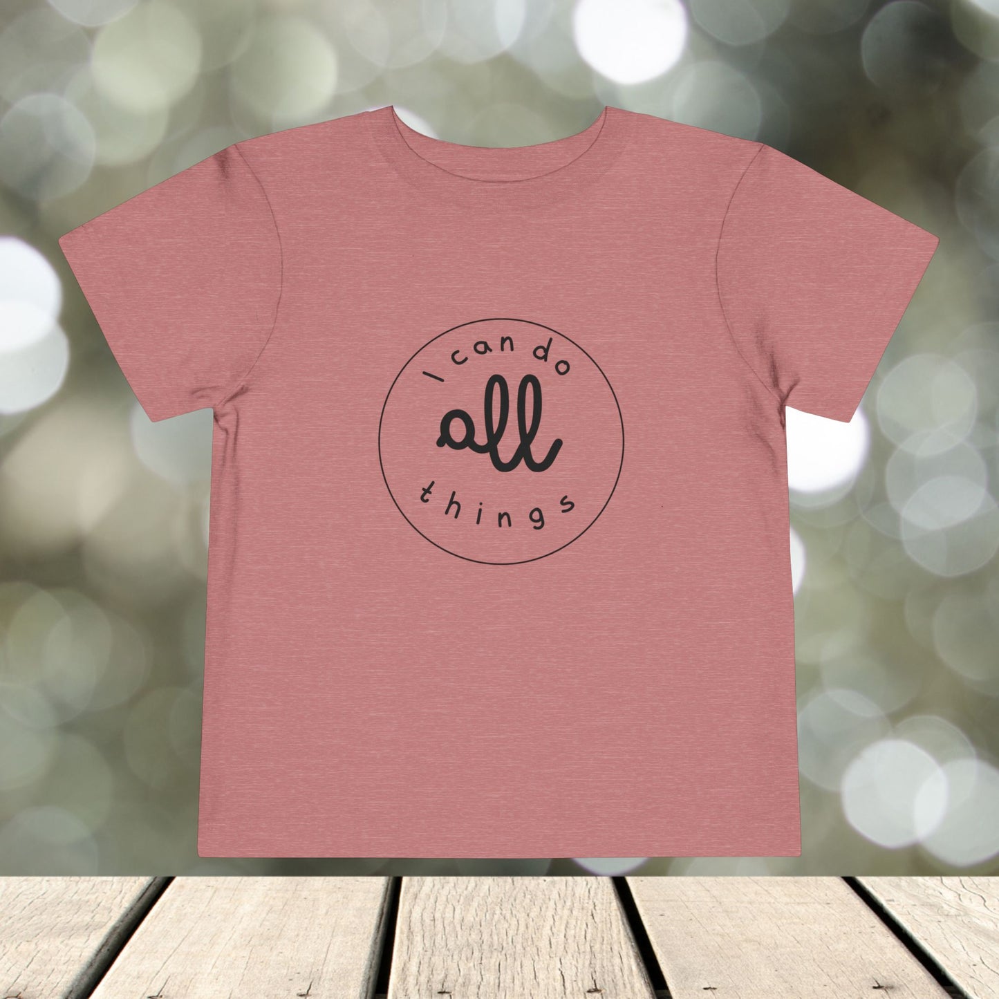 Toddler Short Sleeve Tee " I can do all things"