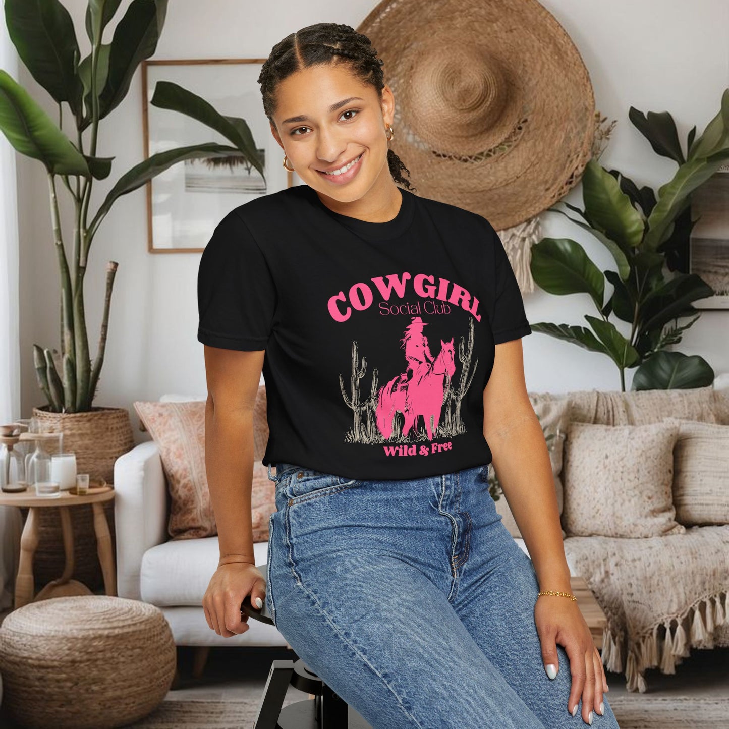 Pink Cowgirl T-shirt - Comfy Comfort Colors