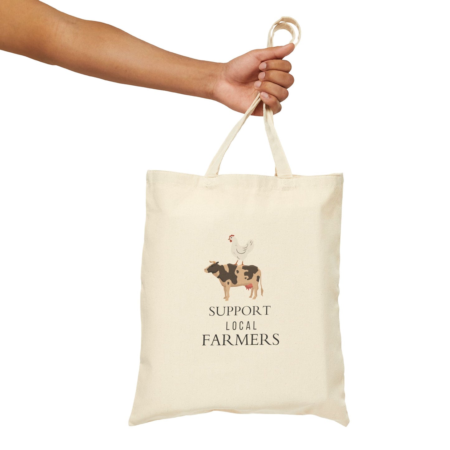 Cotton Canvas Tote Bag " Support your farmers "
