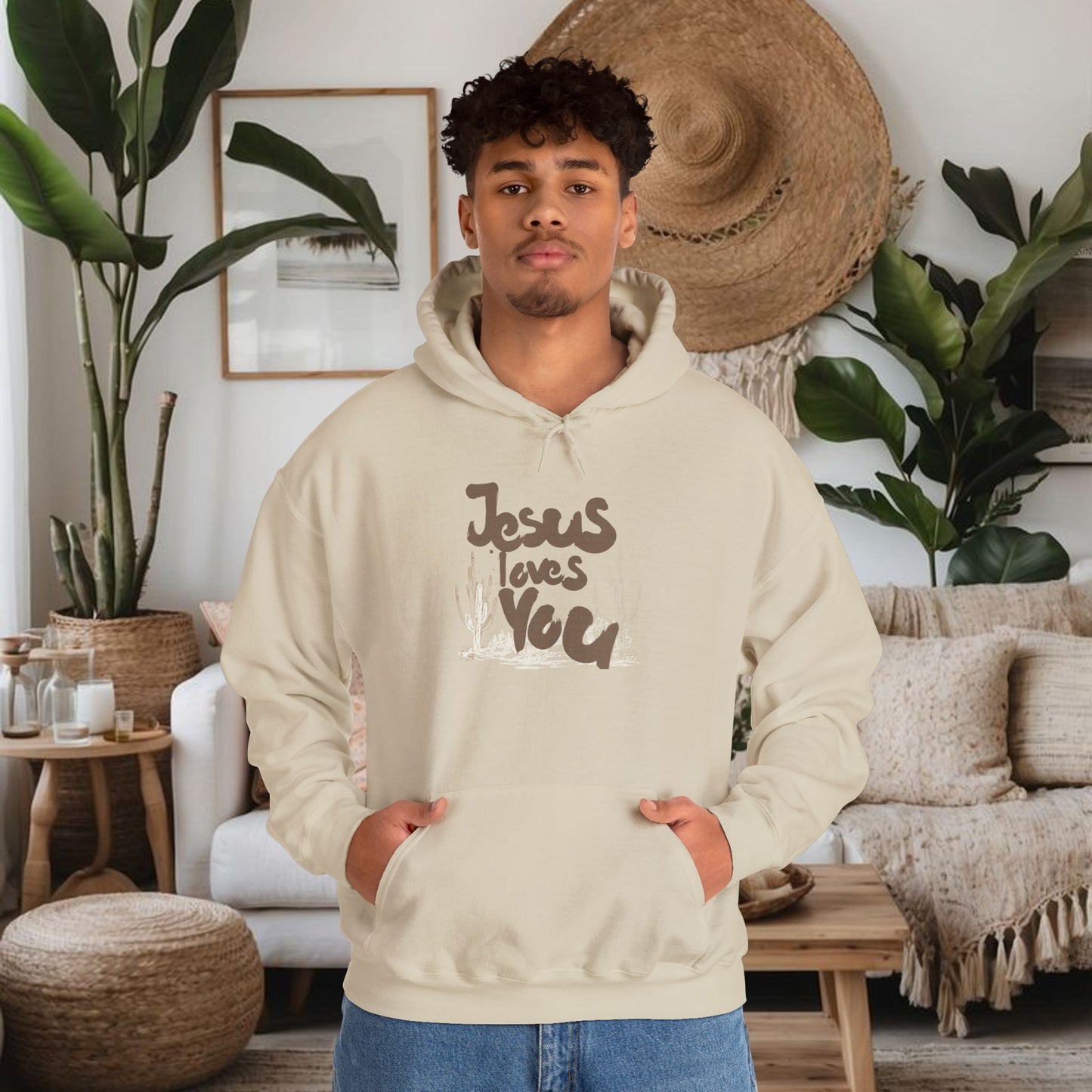 Hoodie Jesus Loves You Unisex Sweatshirt