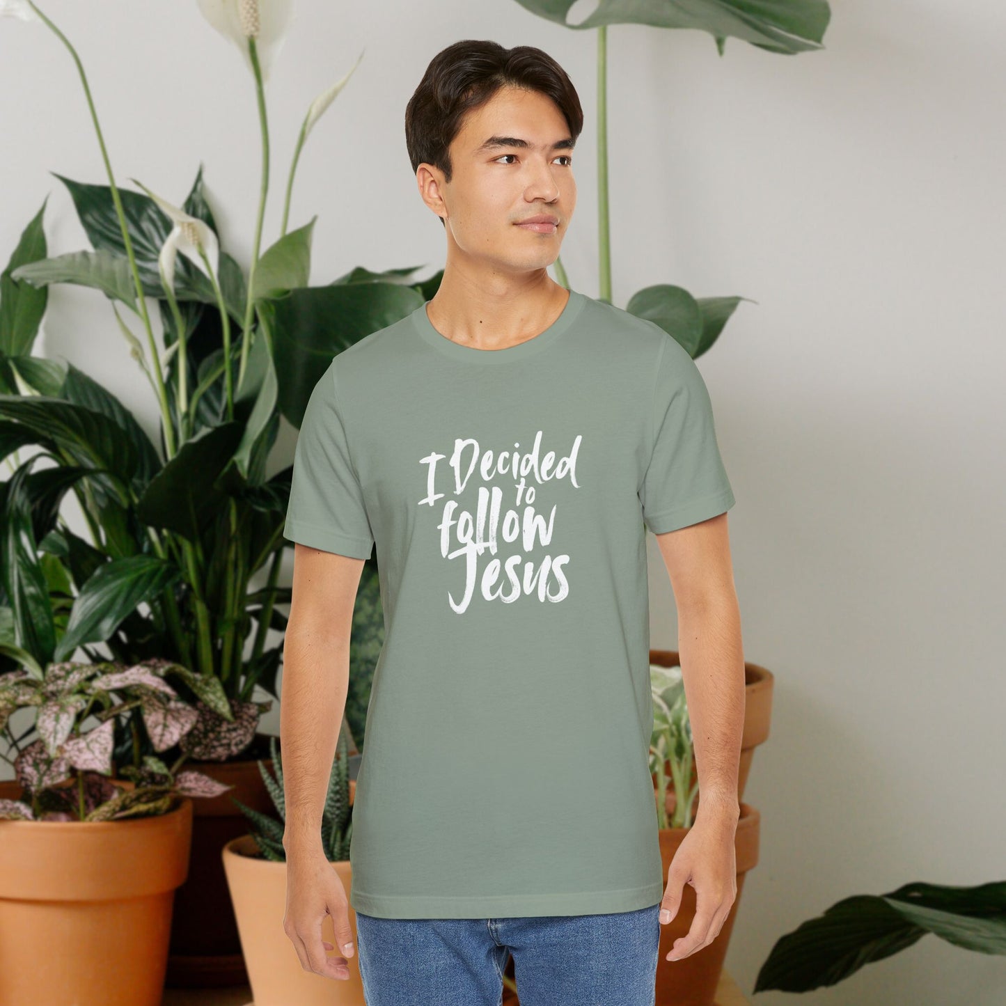 I decided to follow Jesus " white words"