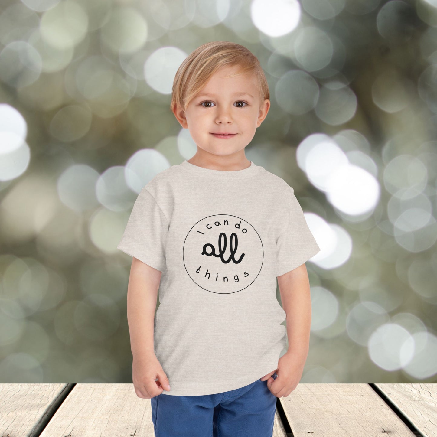 Toddler Short Sleeve Tee " I can do all things"