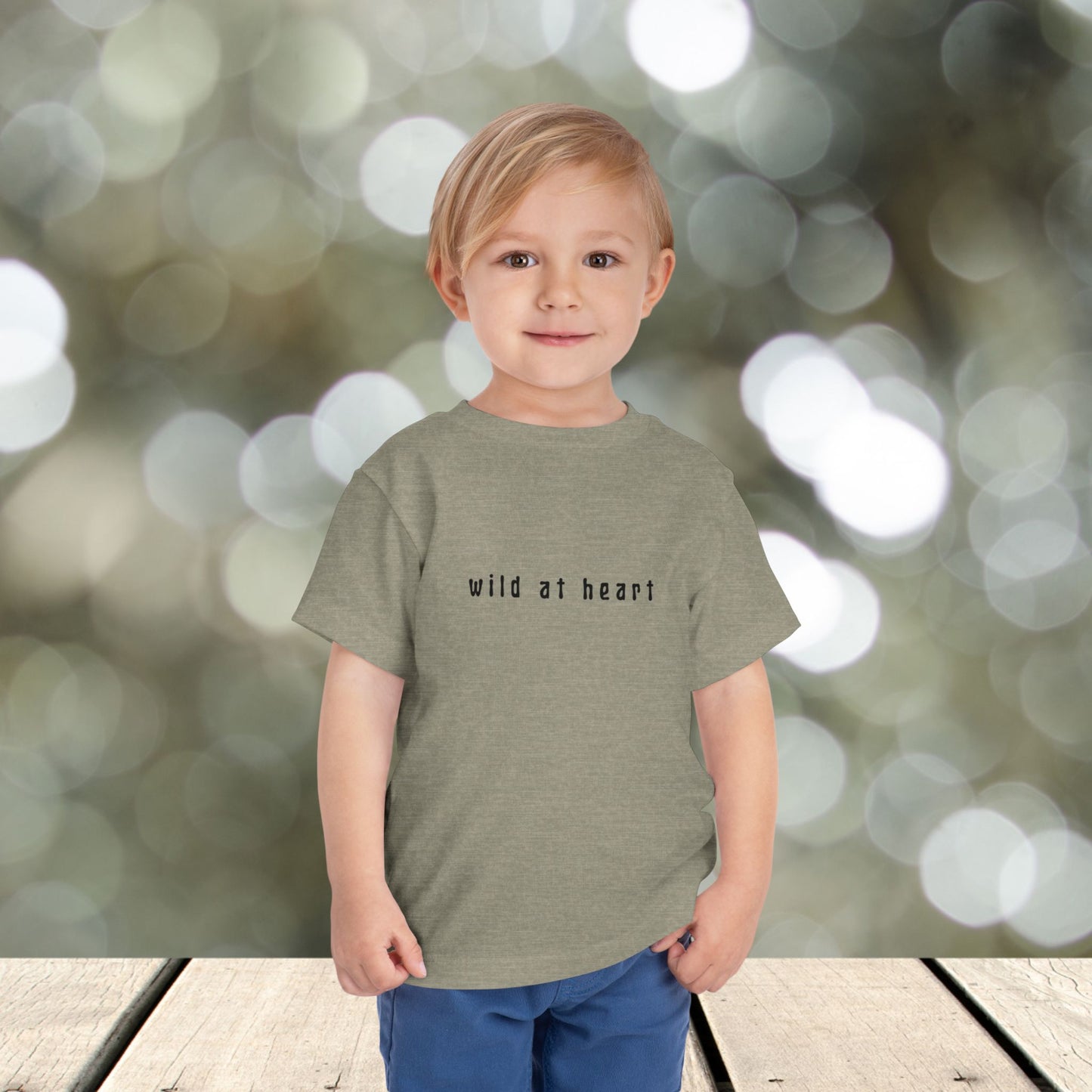 Toddler Short Sleeve Tee " WIlD AT HEART"
