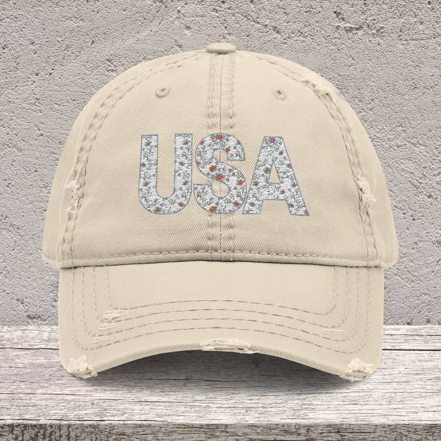 Embroidered Dad Hat - Fun Trendy Design Floral