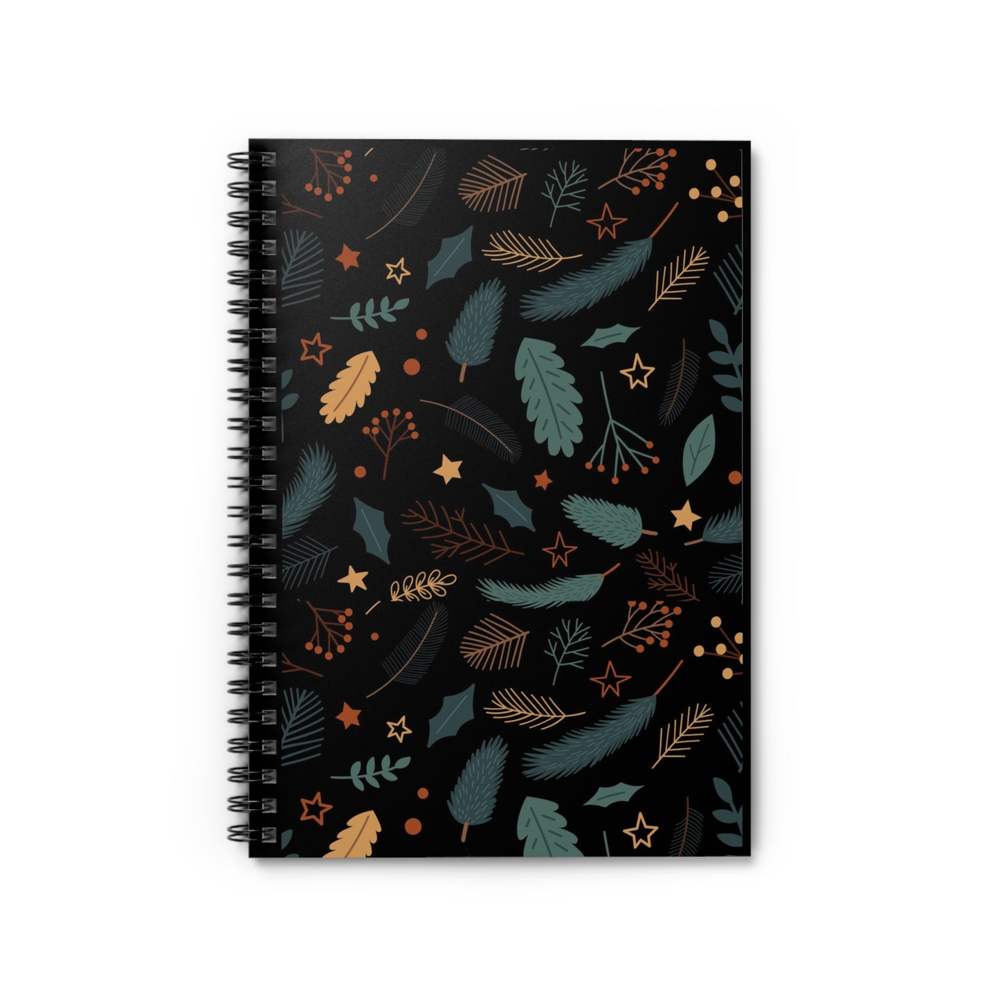 Spiral Notebook - Ruled Line Green Floral