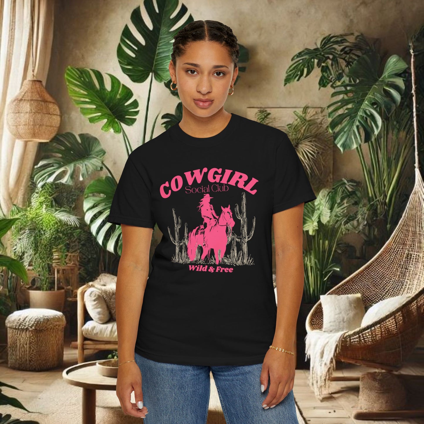 Pink Cowgirl T-shirt - Comfy Comfort Colors