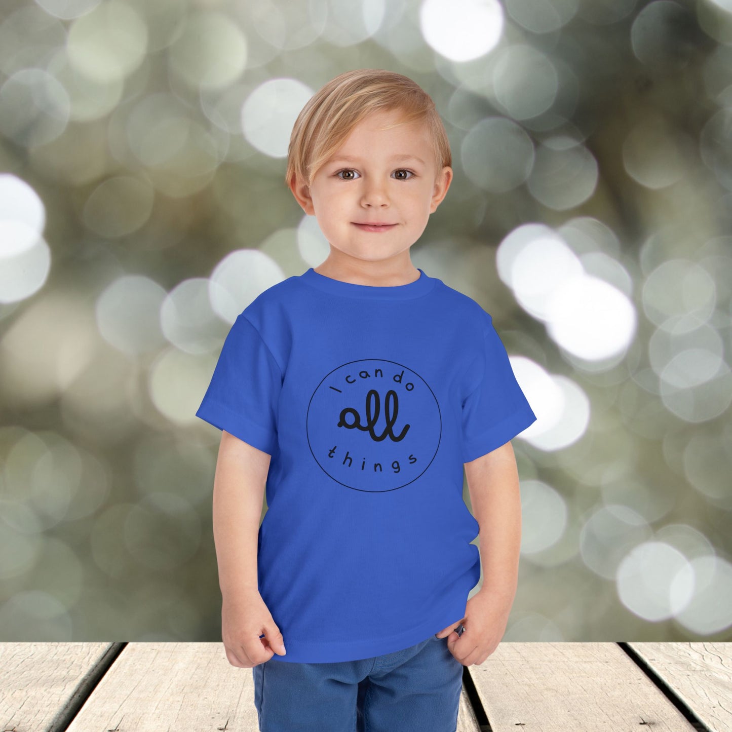 Toddler Short Sleeve Tee " I can do all things"