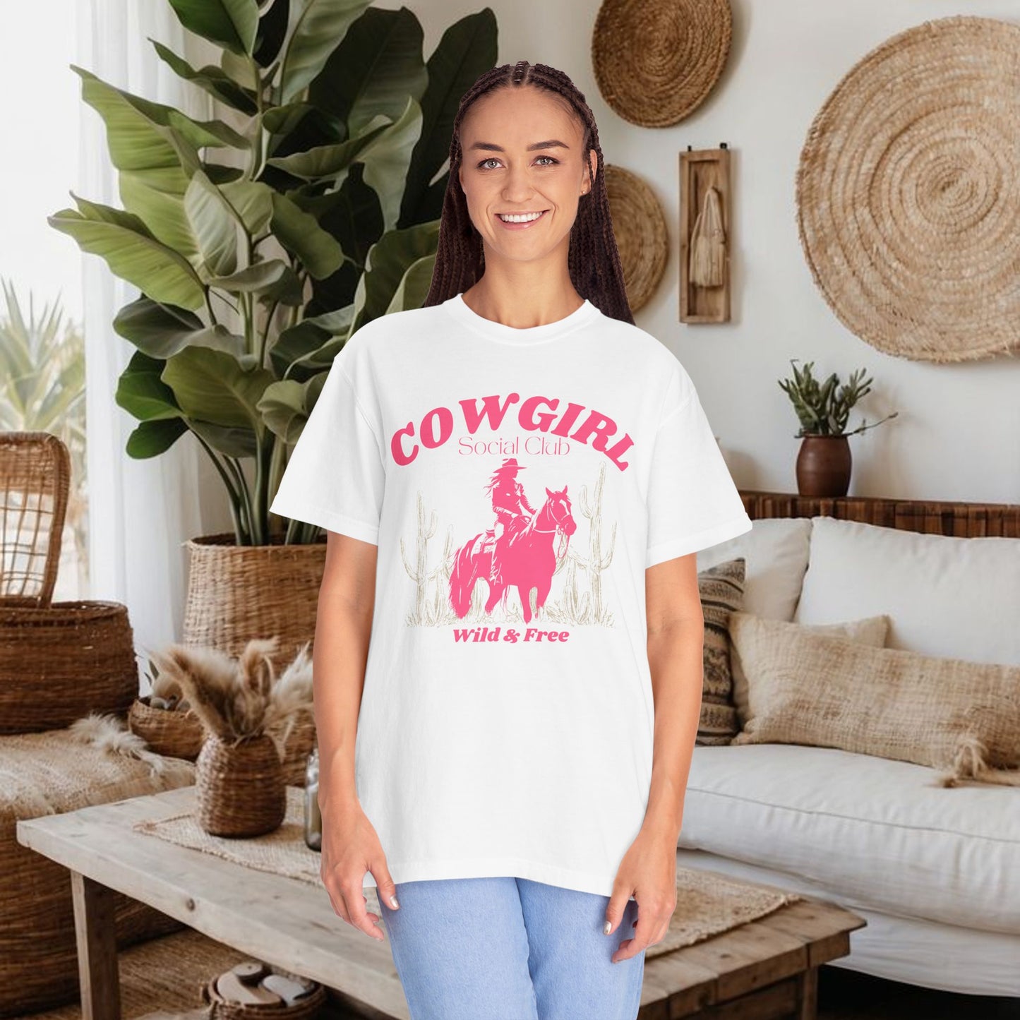 Pink Cowgirl T-shirt - Comfy Comfort Colors