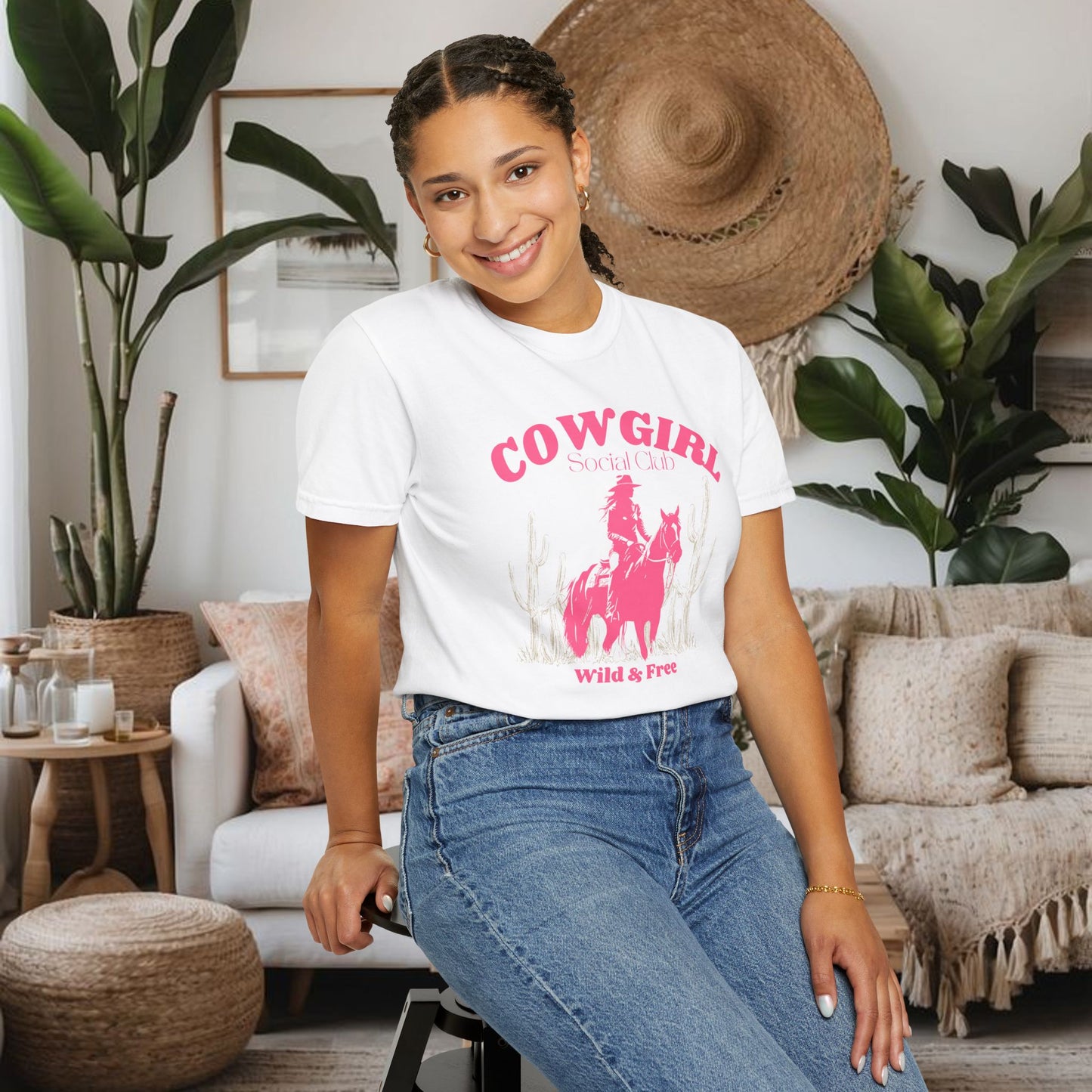 Pink Cowgirl T-shirt - Comfy Comfort Colors