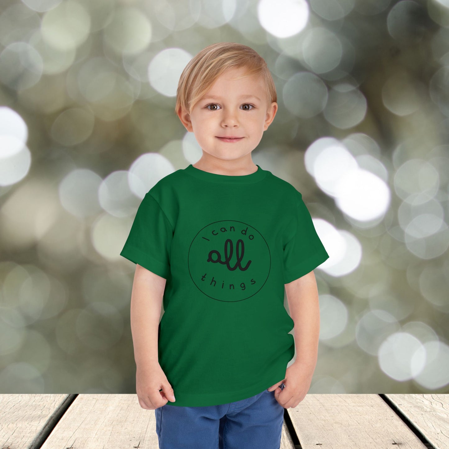 Toddler Short Sleeve Tee " I can do all things"