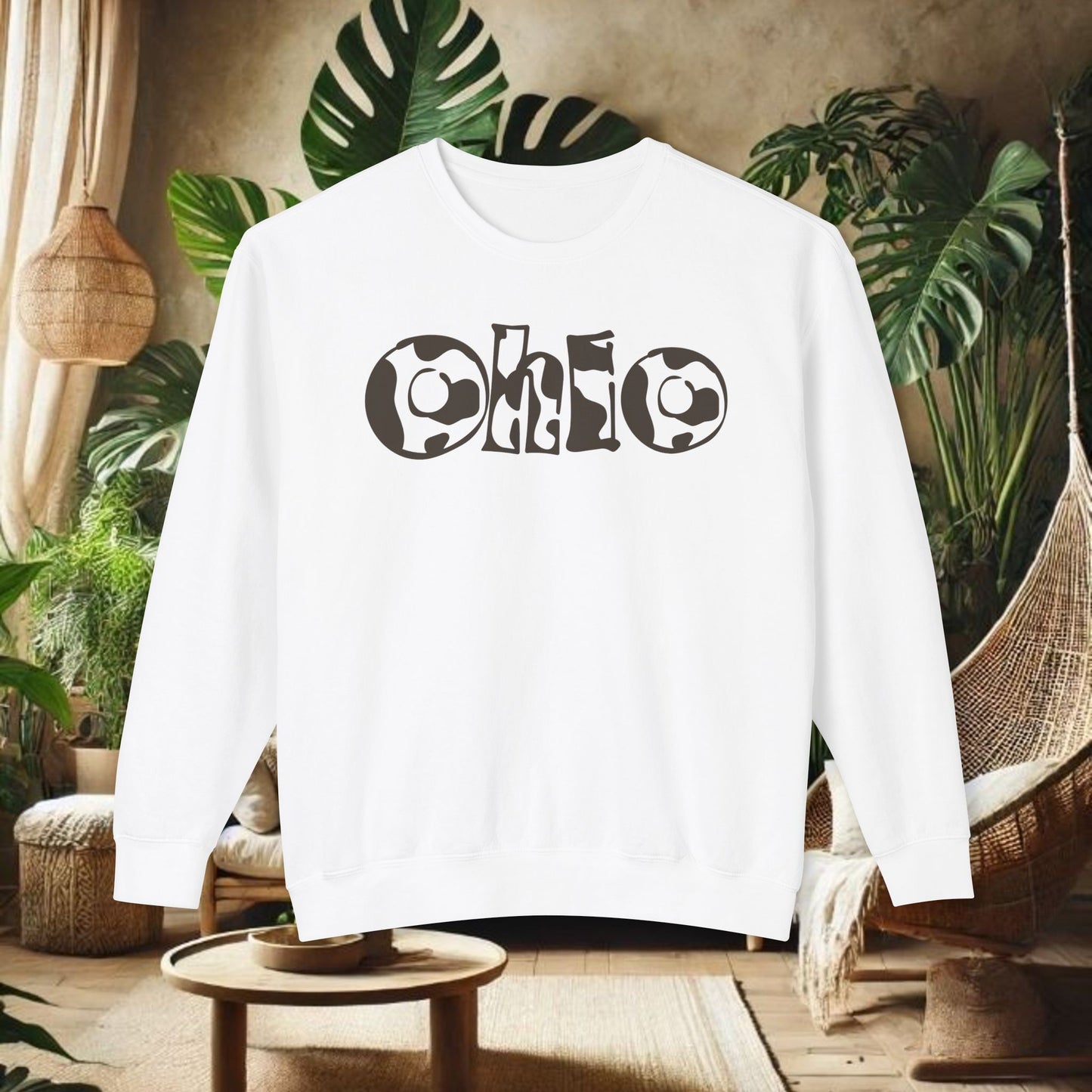 Ohio Cow Print Sweatshirt - Trending Lightweight Crewneck