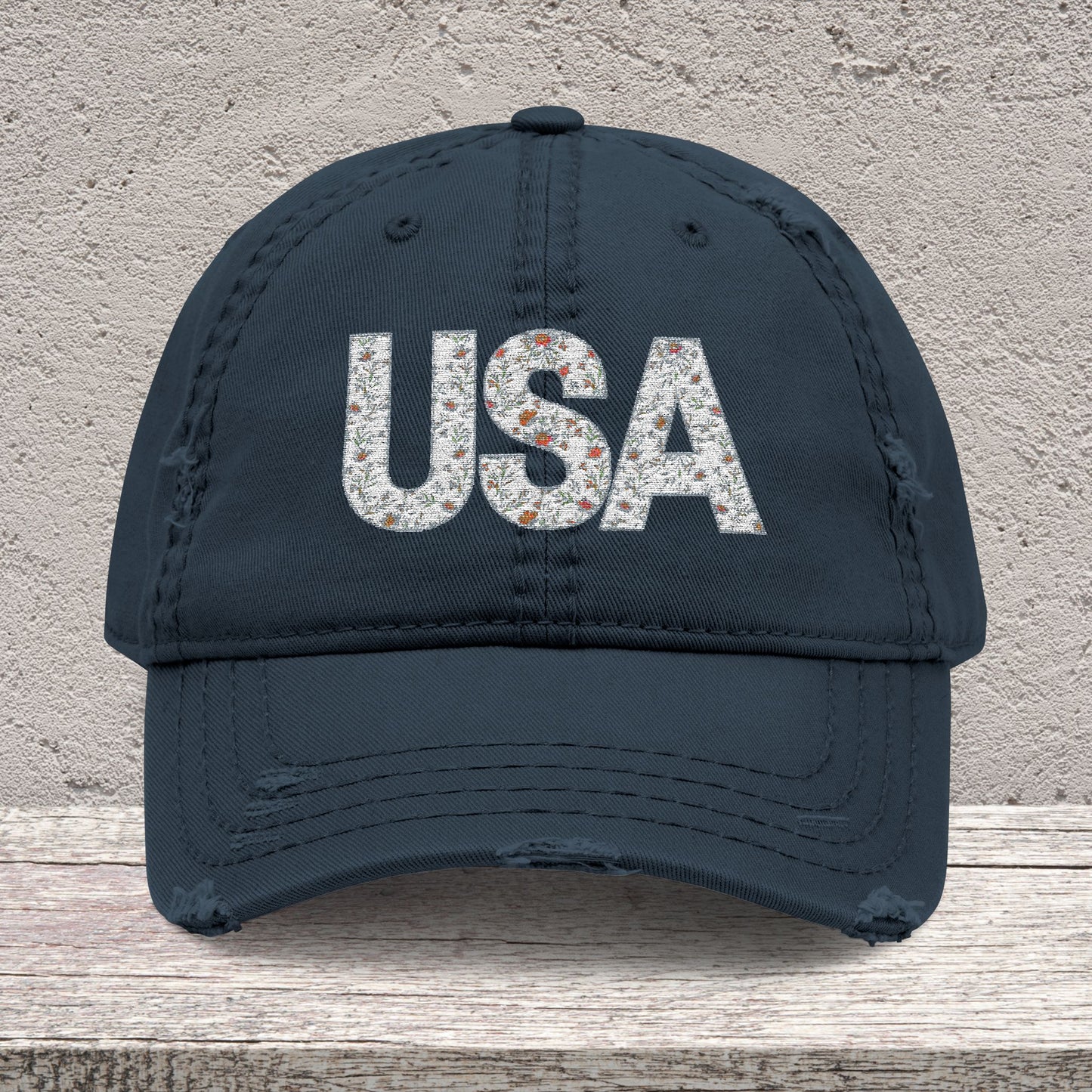 Embroidered Dad Hat - Fun Trendy Design Floral