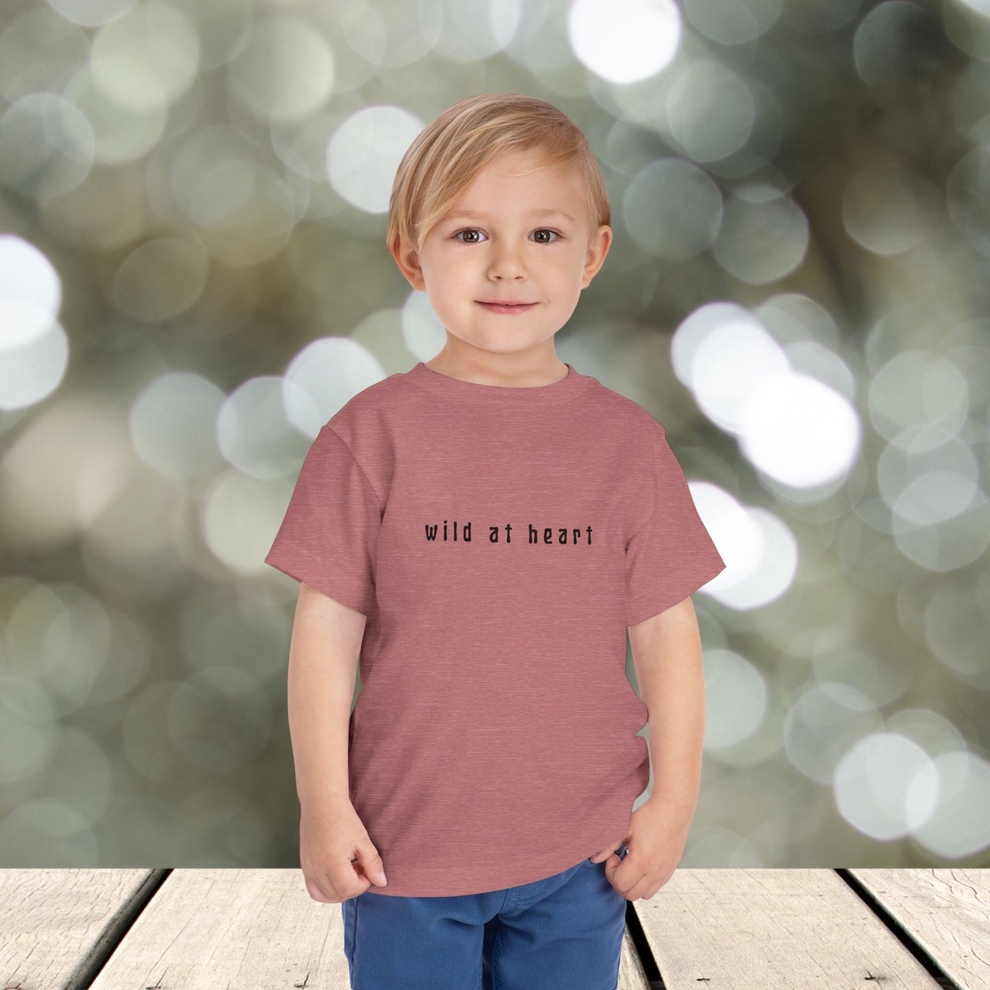 Toddler Short Sleeve Tee " WIlD AT HEART"