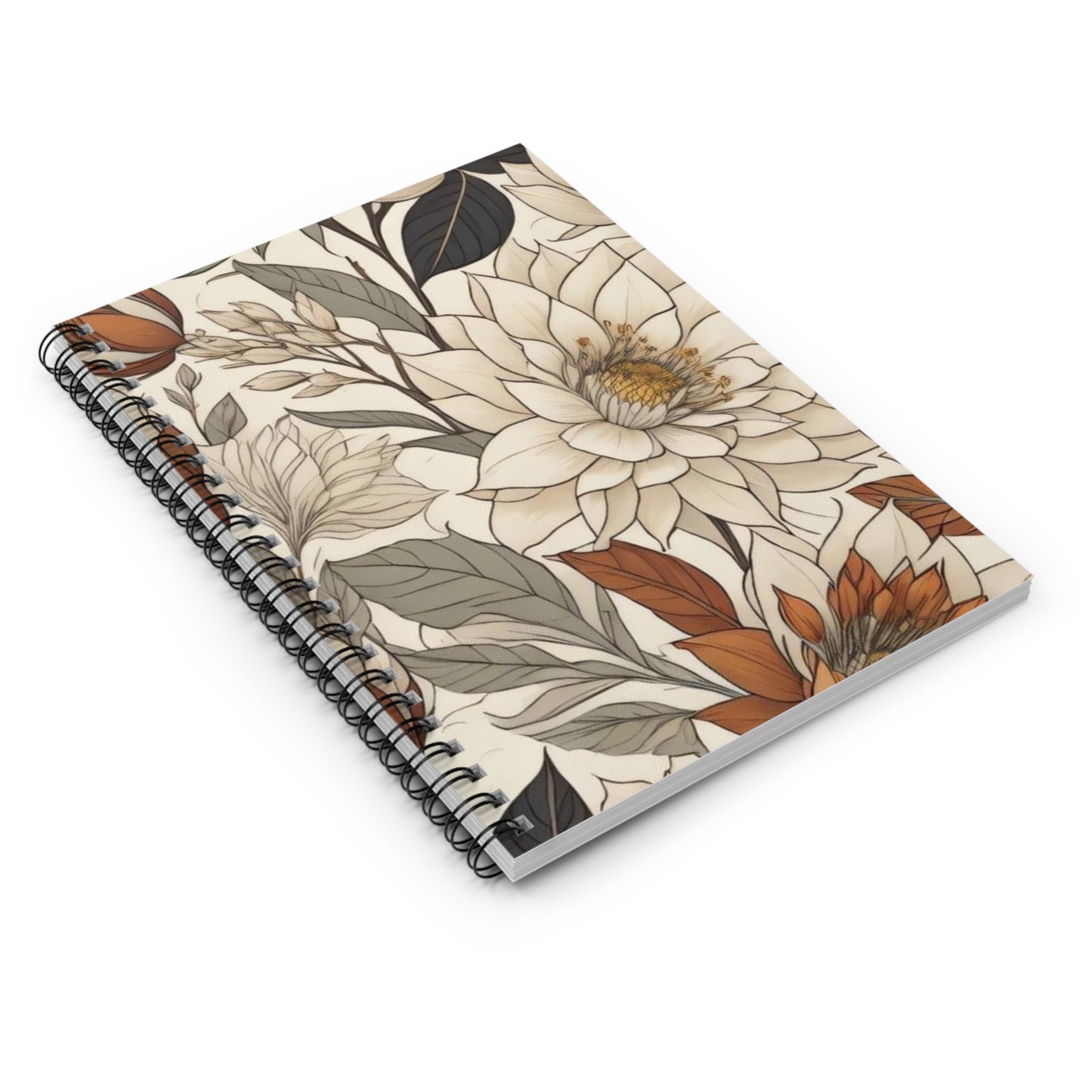 Spiral Notebook - Ruled Line Floral Spring