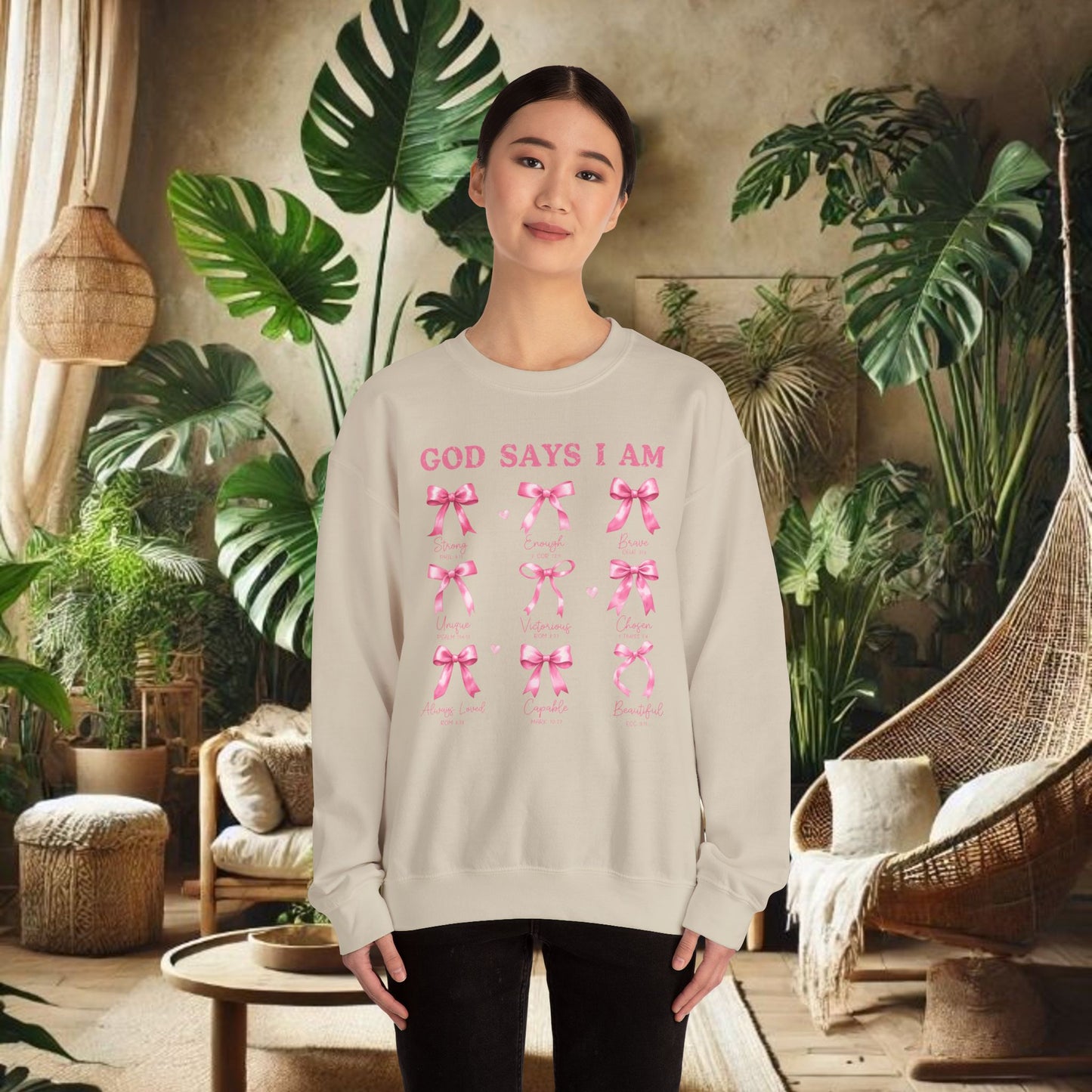 God Says I Am Crewneck Sweatshirt - Unisex
