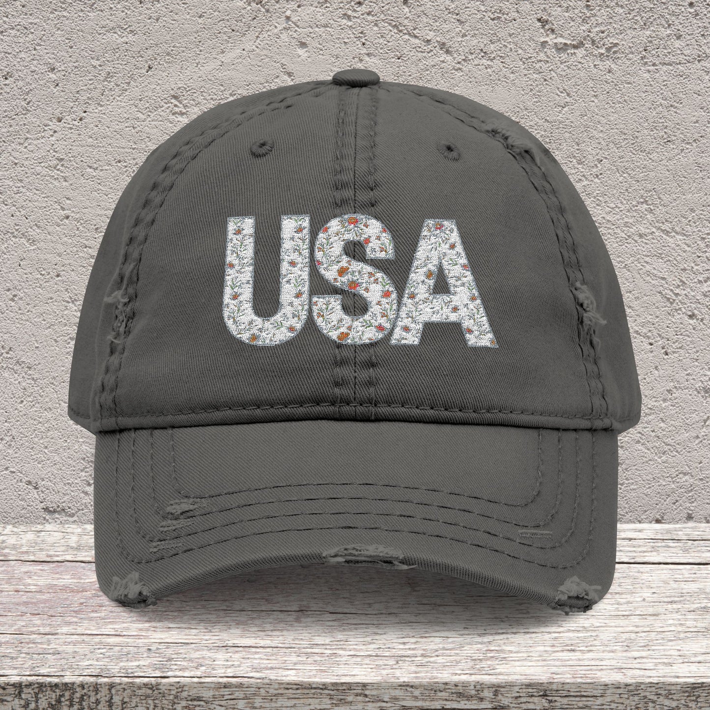 Embroidered Dad Hat - Fun Trendy Design Floral