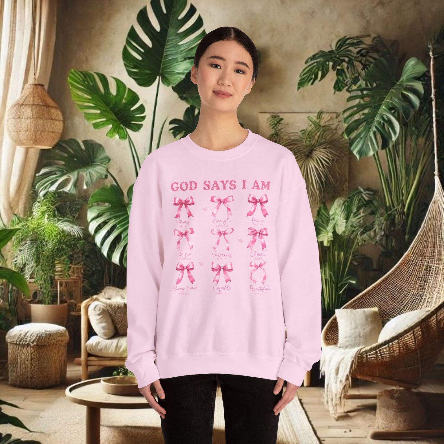 God Says I Am Crewneck Sweatshirt - Unisex