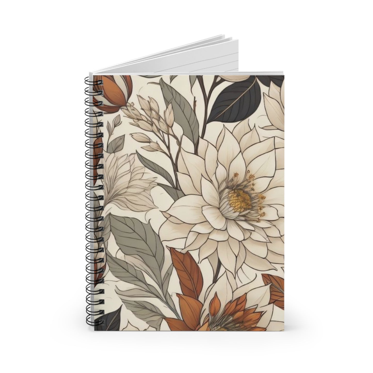 Spiral Notebook - Ruled Line Floral Spring