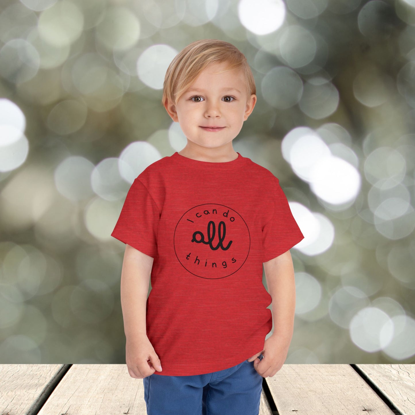 Toddler Short Sleeve Tee " I can do all things"