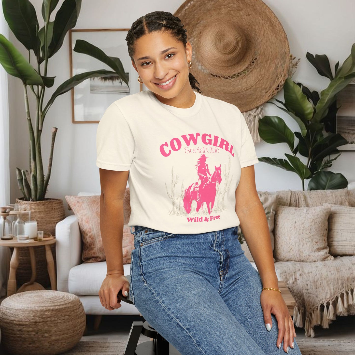 Pink Cowgirl T-shirt - Comfy Comfort Colors
