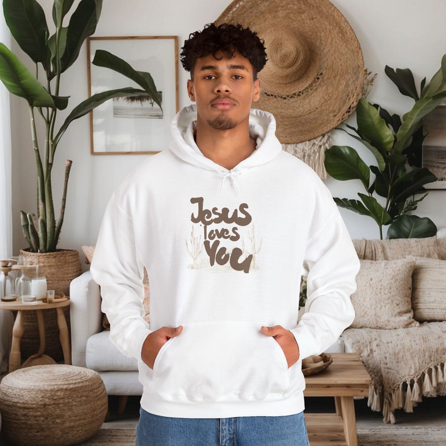 Hoodie Jesus Loves You Unisex Sweatshirt