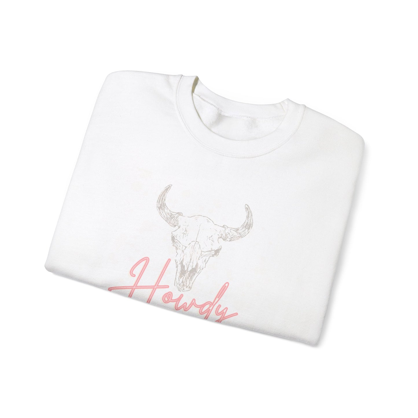 Unisex Heavy Blend™ Crewneck Sweatshirt "Pink Bull Howdy"
