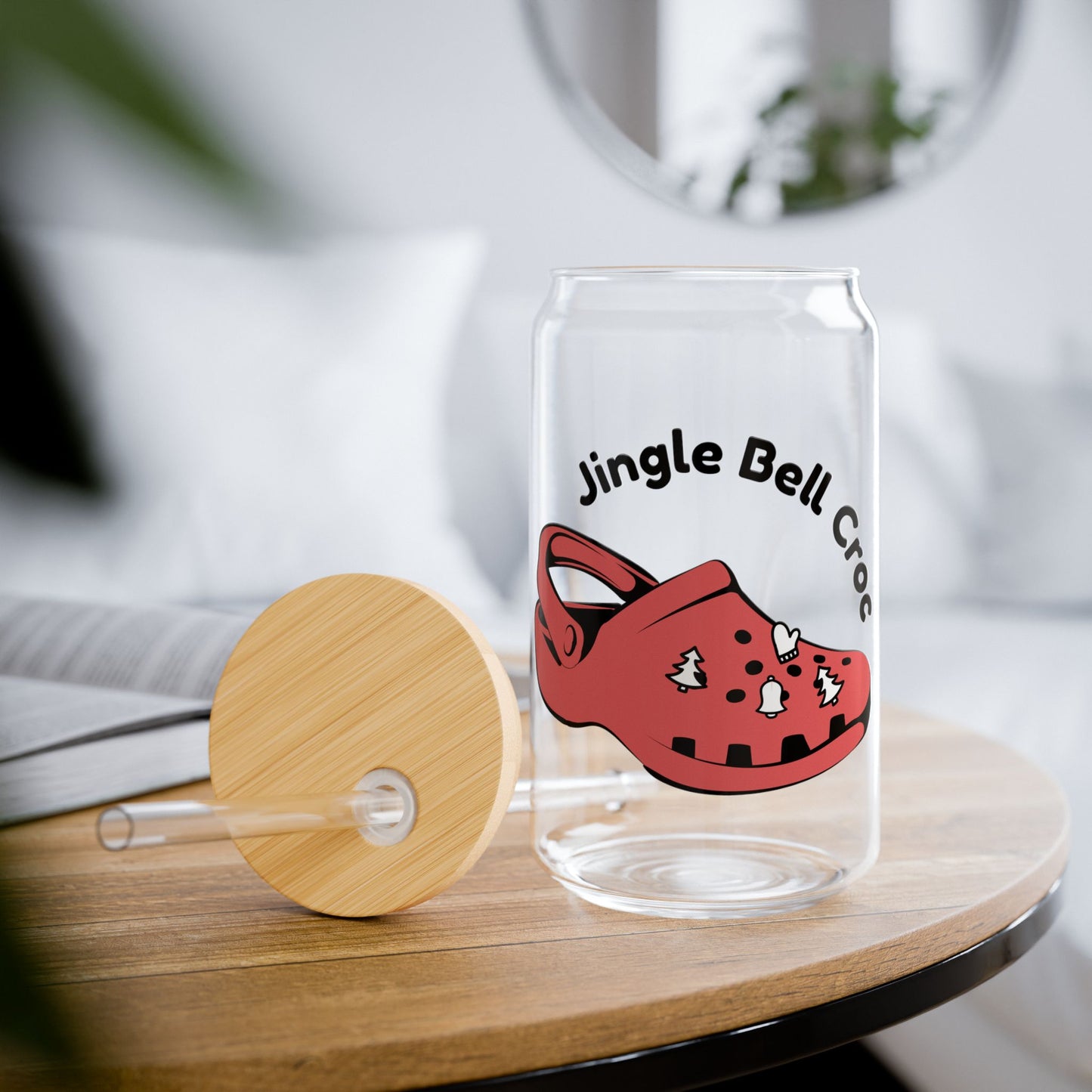 Jingle Bell Croc Glass