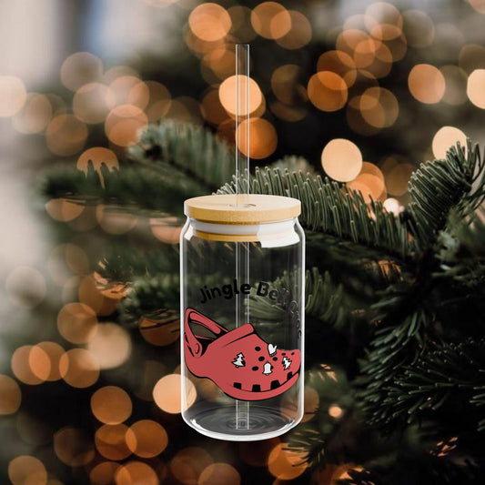 Jingle Bell Croc Glass