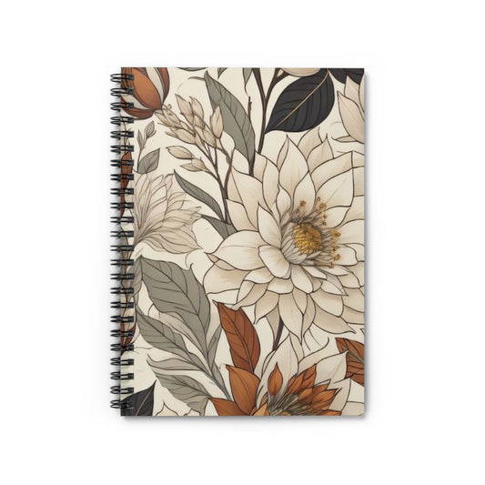 Spiral Notebook - Ruled Line Floral Spring
