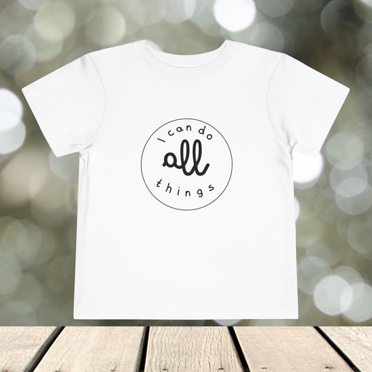 Toddler Short Sleeve Tee " I can do all things"